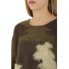 Clothing laetitia crewneck with camouflage pattern 65%vi 24%me 11%pa