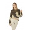 Clothing laetitia crewneck with camouflage pattern 65%vi 24%me 11%pa