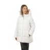 Clothing hooded down jacket hood edge printed with logo that can be hidden side pockets betelles with log