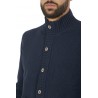 Shaved mandarin clothing with zip and buttons 100% merino wool