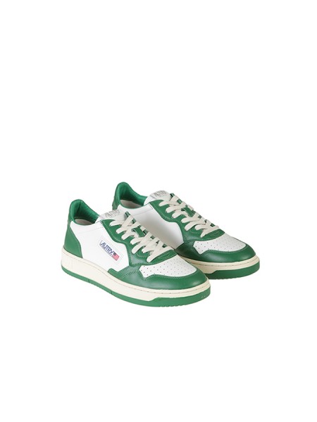 Autry Medalist Low Two-Tone White/Green Sneakers