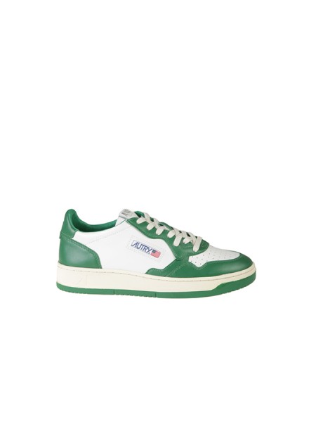 Autry Medalist Low Two-Tone White/Green Sneakers