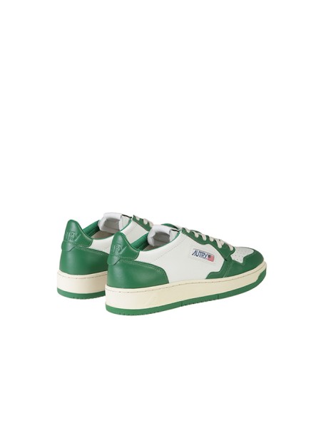 Autry Medalist Low Two-Tone White/Green Sneakers