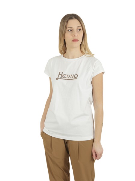 Herno T-shirt in Interlock Jersey White