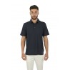 Herno polo shirt in navy blue crepe jersey