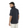 Herno polo shirt in navy blue crepe jersey