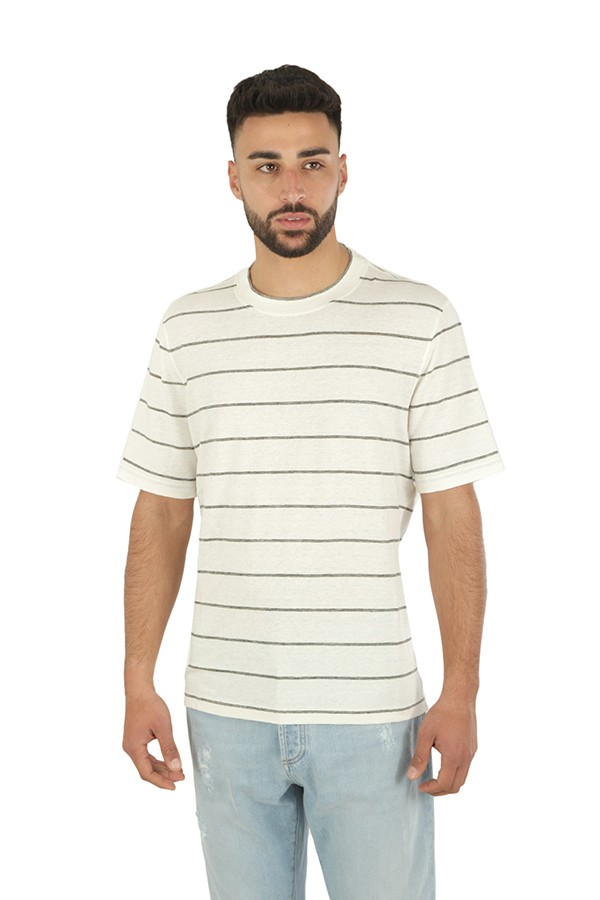 T-shirt BRUNELLO CUCINELLI Striped Grey