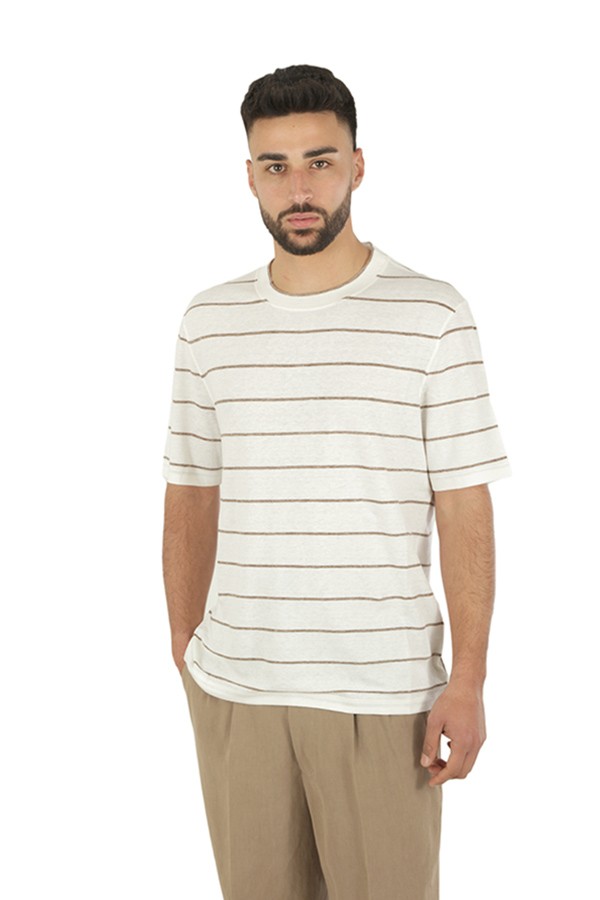 Brunello Cucinelli Striped Cigar T-shirt