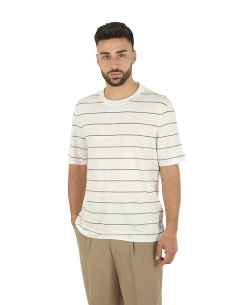 Brunello Cucinelli Striped Cigar T-shirt