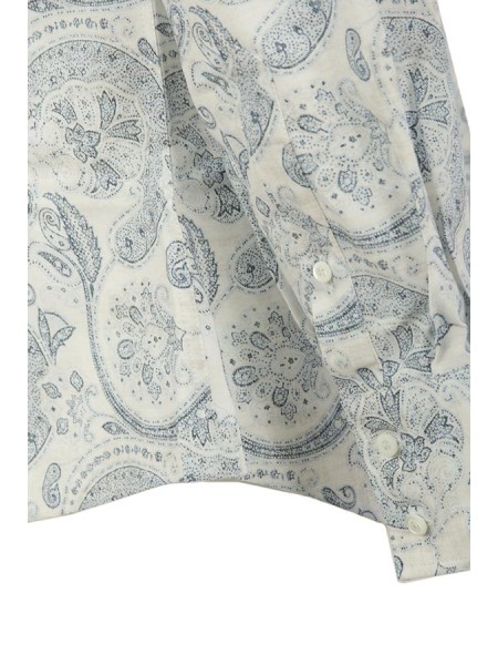 Brunello Cucinelli Paisley Shirt Pearl/Blue