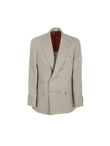 Prince of Wales one-and-a-half-breasted BRUNELLO CUCINELLI jacket