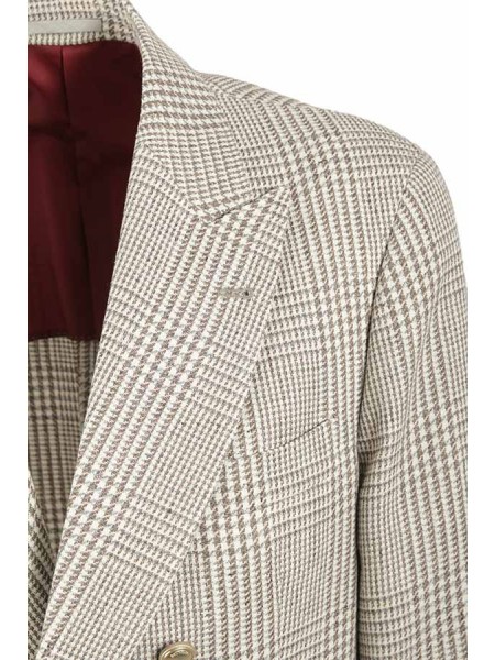 Prince of Wales one-and-a-half-breasted BRUNELLO CUCINELLI jacket