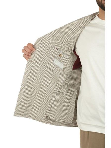 Prince of Wales one-and-a-half-breasted BRUNELLO CUCINELLI jacket