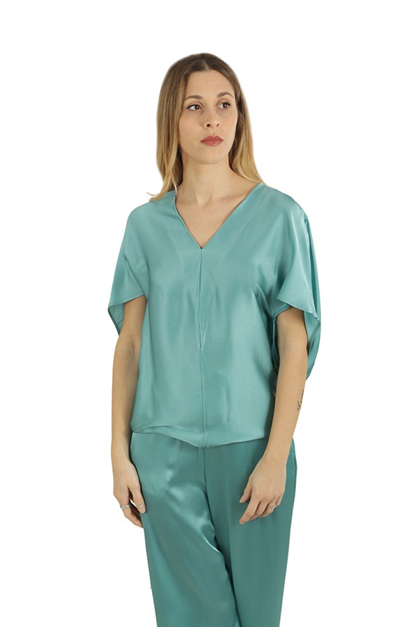 Gabrielle Aquamarine Kimono SEMICOUTURE Blouse