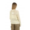 Cardigan Semicouture Jennifer Traforato Panna