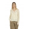 Cardigan Semicouture Jennifer Traforato Panna