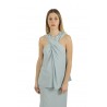 Top ERIKA CAVALLINI Tax in Crepe de Chine Ocean