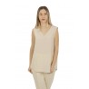 Crepe de Chine PESERICO top in stretch silk