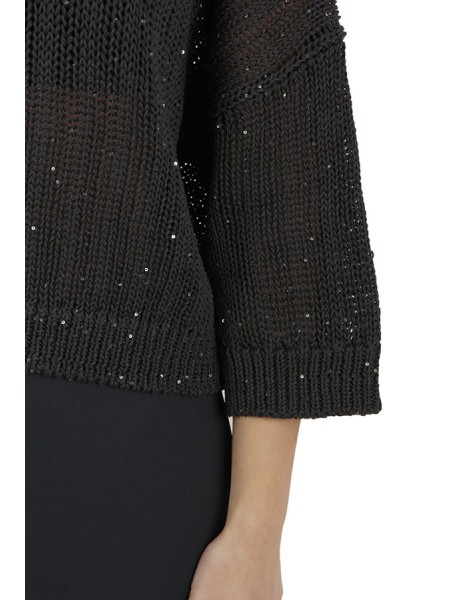 Blue micro-sequin PESERICO sweater