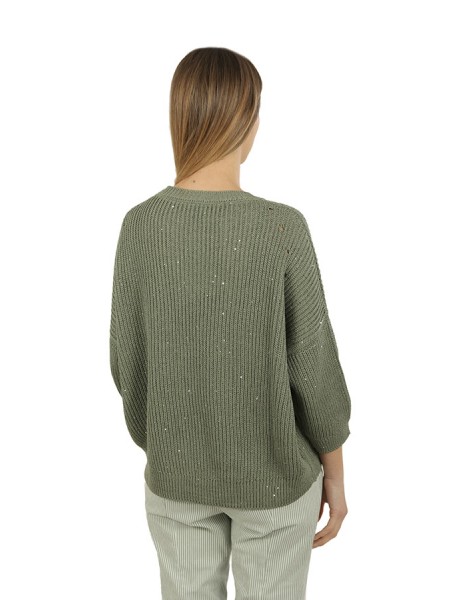 Peserico sweater in micro-sequins Green