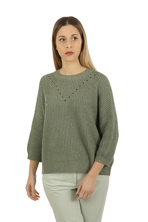 Peserico sweater in micro-sequins Green