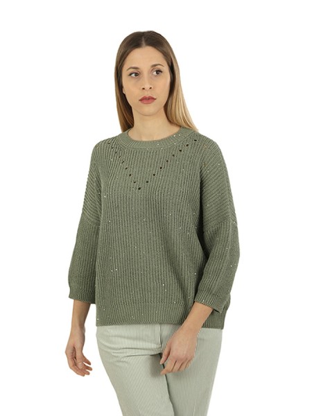 Peserico sweater in micro-sequins Green