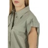 Peserico shirt in green light satin