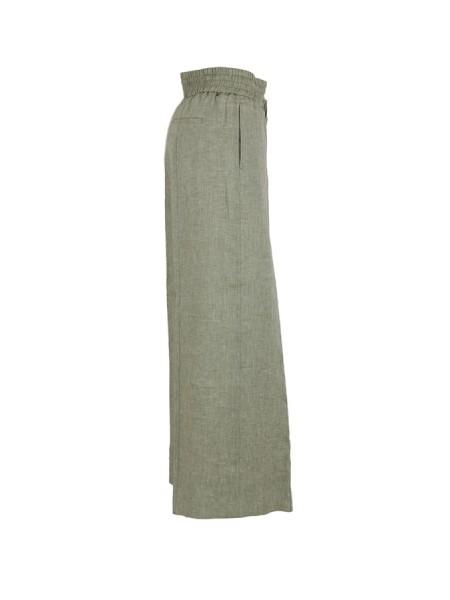 Peserico trousers in pure green linen