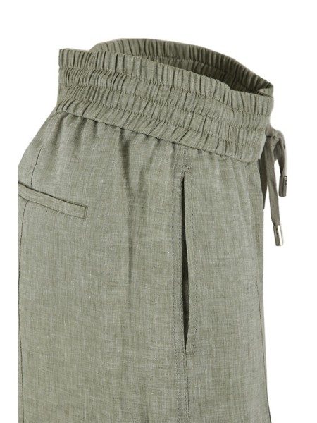 Peserico trousers in pure green linen