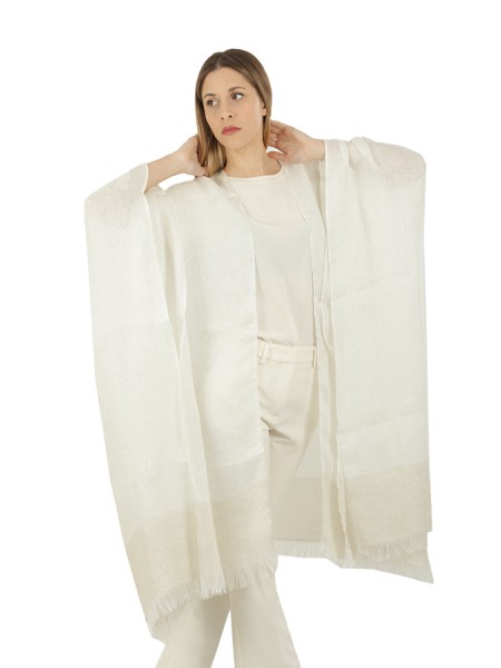 Stola Peserico Kimono in Lino Bianco