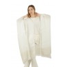 White linen PESERICO Kimono stole