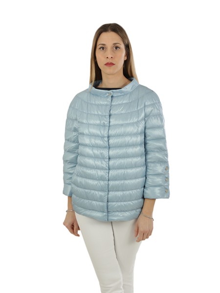 Light blue ultralight nylon HERNO down jacket