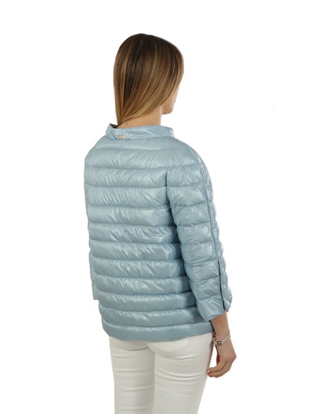 Light blue ultralight nylon HERNO down jacket