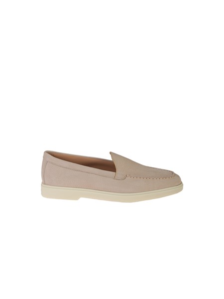 Santoni moccasin in pink nubuck