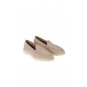 Santoni moccasin in pink nubuck