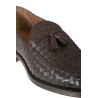 Dark Brown DOUCAL'S Braided Moccasin