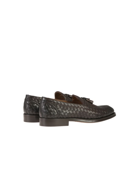 Dark Brown DOUCAL'S Braided Moccasin