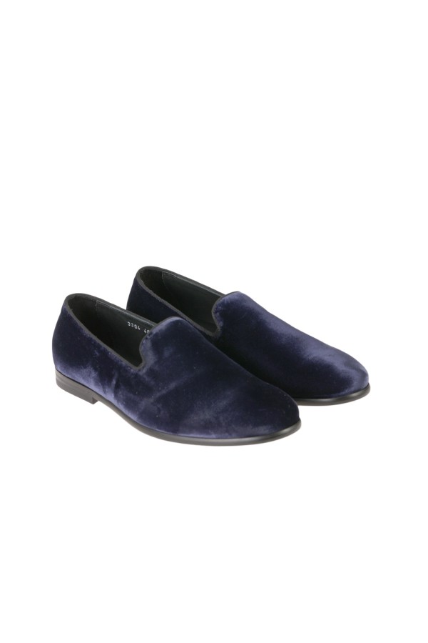 Doucal's moccasin in blue velvet