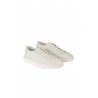 Santoni tumbled leather sneakers White