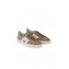 Santoni Beige/White Suede Sneakers