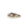 Santoni Beige/White Suede Sneakers