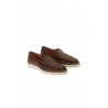 Mocassino Santoni in Suede Marrone