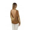 Sfumata ROBERTO COLLINA shirt with open back Tabacco