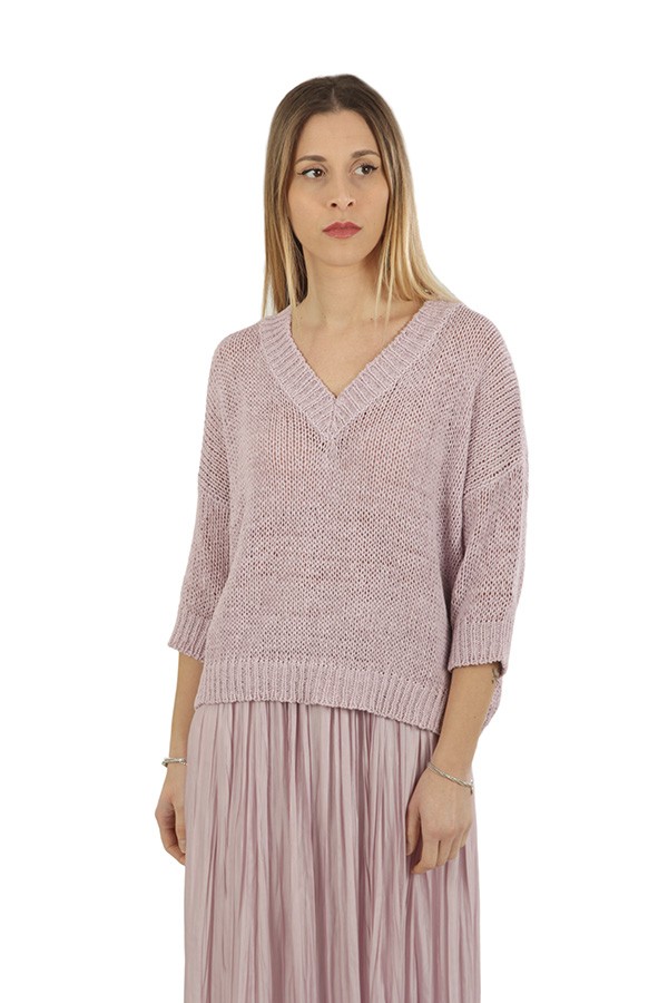 V ROBERTO COLLINA neck sweater Wisteria