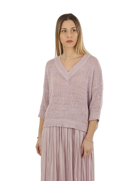 V ROBERTO COLLINA neck sweater Wisteria