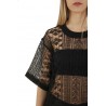 Roberto Collina T-shirt in Black 3D Lace Knit