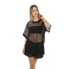 Roberto Collina T-shirt in Black 3D Lace Knit