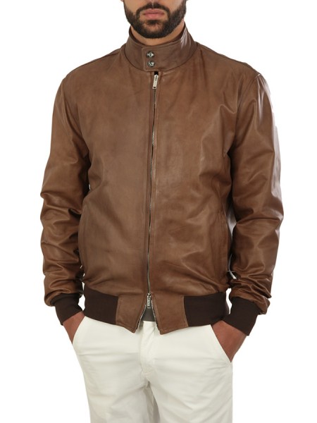 Brown leather VOLFAGLI jacket