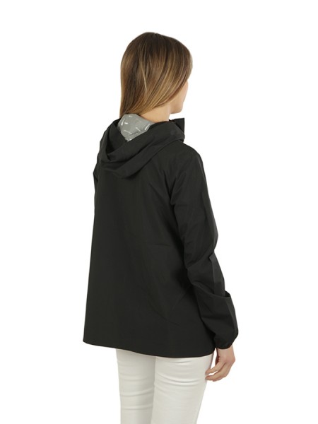 Marguerite Strech Dot k-way Jacket Black