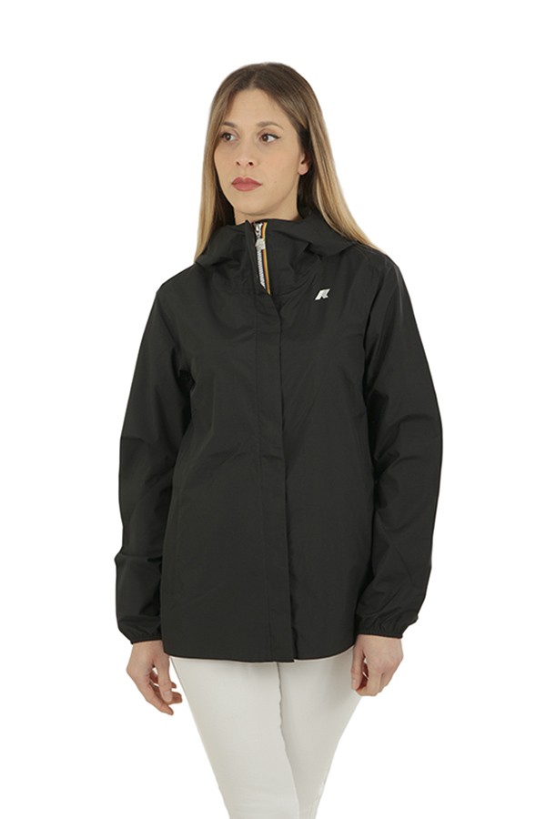 Marguerite Strech Dot k-way Jacket Black